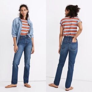 Madewell High Rise Perfect Vintage Full Length Blue Jeans